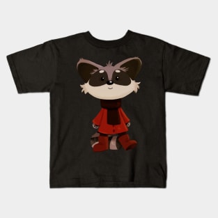 Cute Racoon Kids T-Shirt